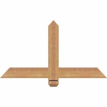 Ekena Millwork Eugene Smooth Timber Gable Bracket, Western Red Cedar, 36"W x 19"H x 1 1/2"D x 3 1/2"F, 13/12 Pitch GBW036X19X0204EUG00SWR